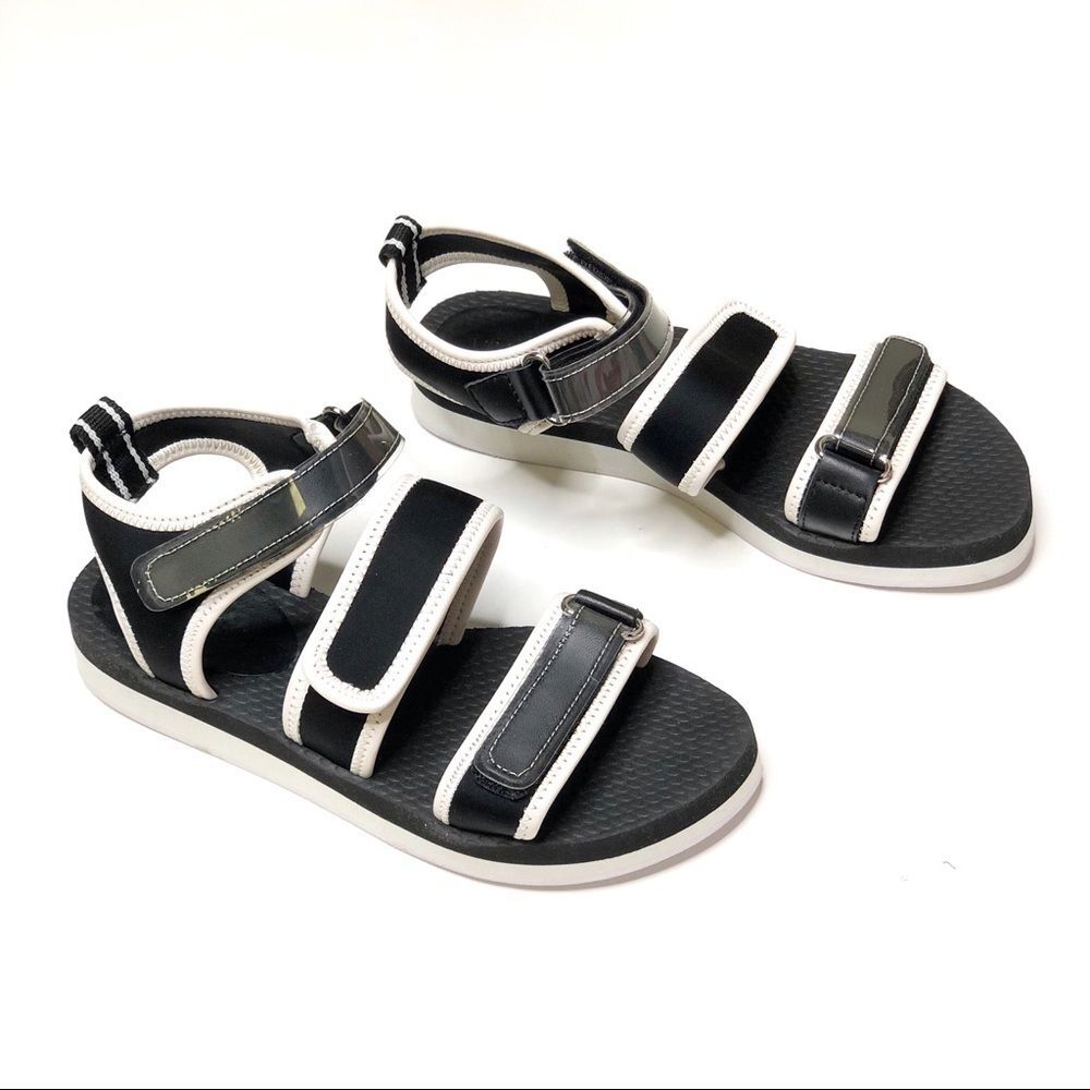 Sport Sandals Women EU 36 Black White Strap Comfort Travel Summer